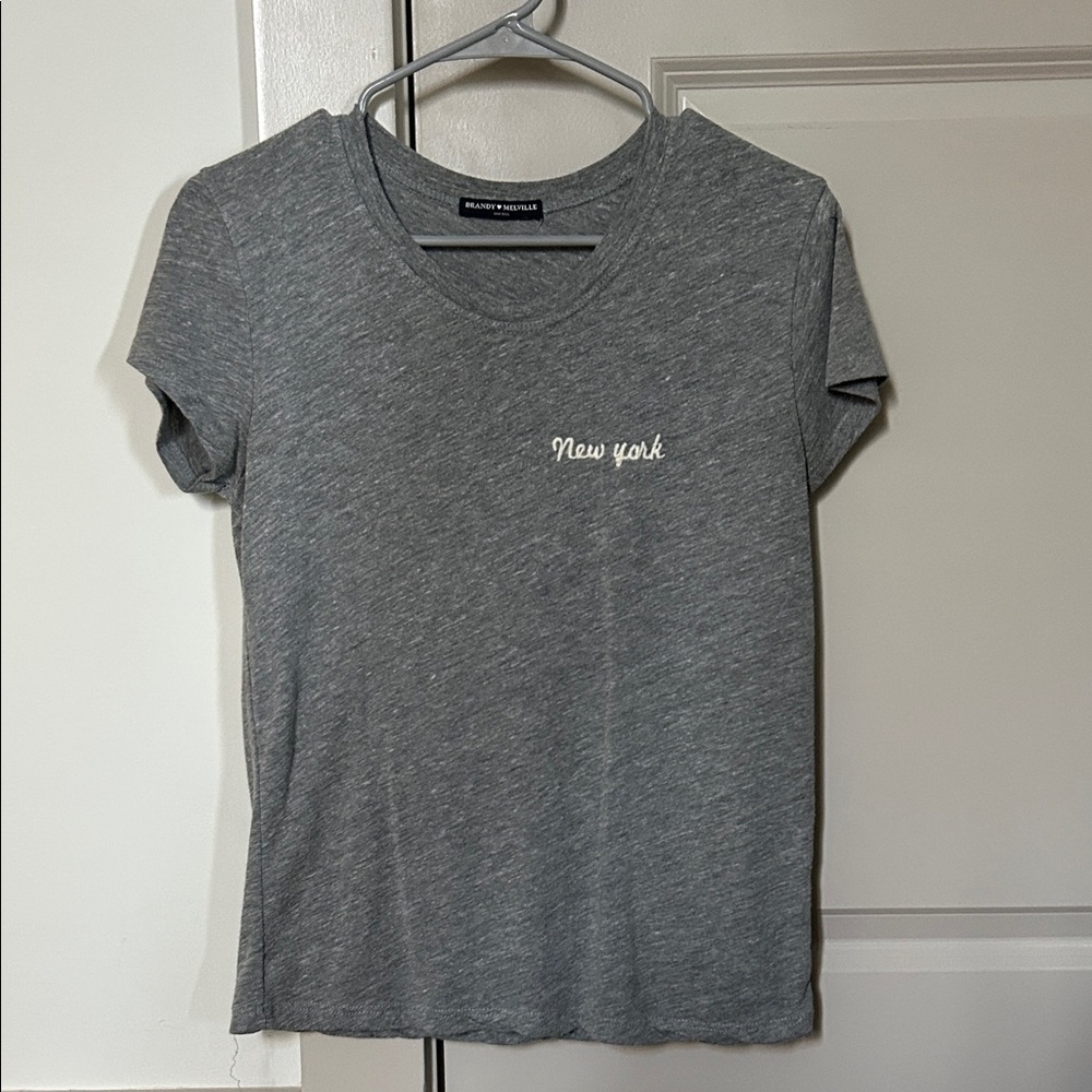 Brandy Melville Gray Short Sleeve Tee